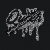 Queen Crown Dripping  Iron on Rhinestone Transfer Decal   30pcs