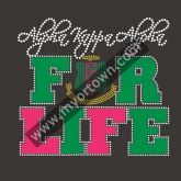 Aka Alpha Kappa Alpha For life rhinestone transfer & gliiter transfer 30pcs