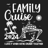 2024 Family Cruise Commemorative Tee Screen printing Vinyl 30pcs