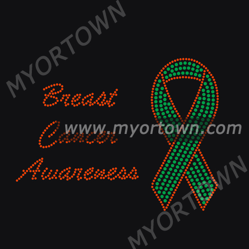 breast cancer rhinestone transfers