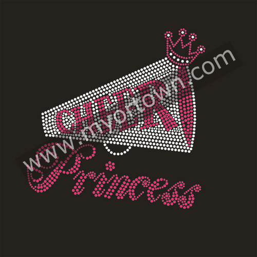 Bling Cheer Princess Customized with Iron on Rhinestone Transfer Decal ...