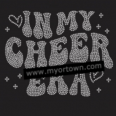 In My Cheer Era Iron on Rhinestone Transfer Decal   30pcs