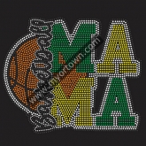 MA MA Basketball Mom rhinestone designs Rhinestone Transfer  30pcs
