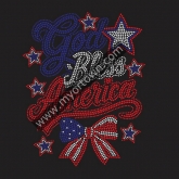 God Bless America rhinestone designs 2026 Rhinestone Transfer  30pcs