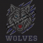 Wolves rhinestone designs Rhinestone Transfer  30pcs