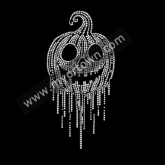 Halloween Drip Pumpkin Rhinestone Hotfix Heat Transfer for T-shirt  30pcs